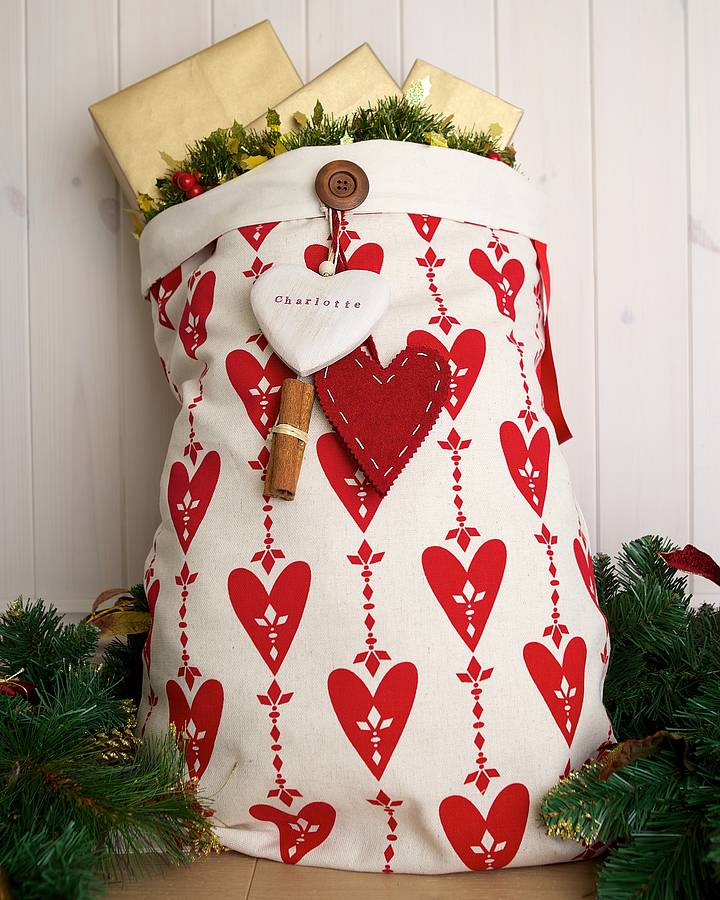 personalised love christmas santa sack by santa sacks