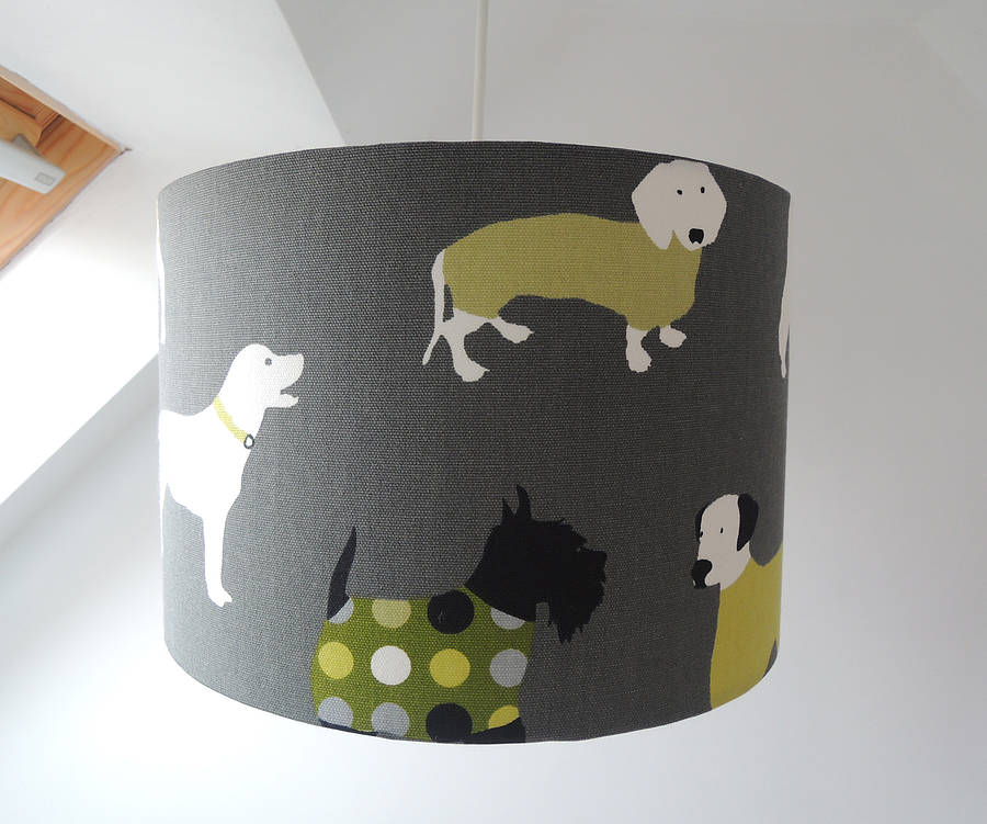 handmade dog fabric lampshade by the shabby shade