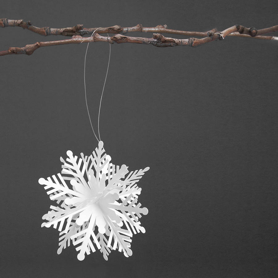 set of three hanging snowflake decorations by sarah louise set of three hanging snowflake decorations by sarah louise