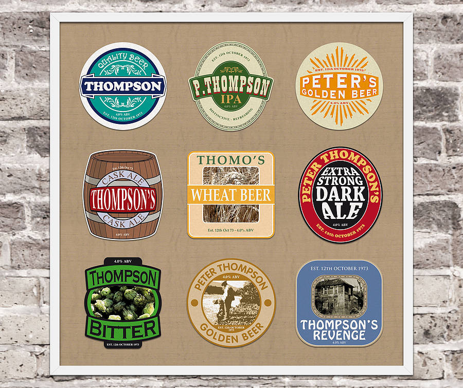 Personalised Beer Mat Print By Yours For Keeps Notonthehighstreet