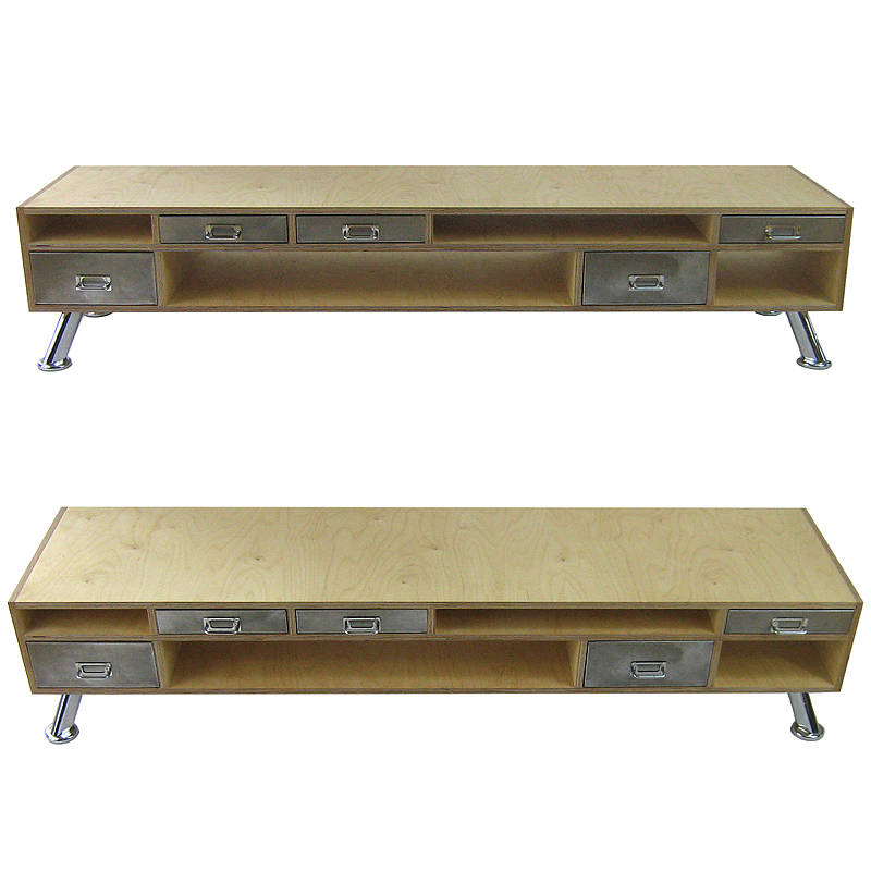 vintage style tv console table by tilt originals