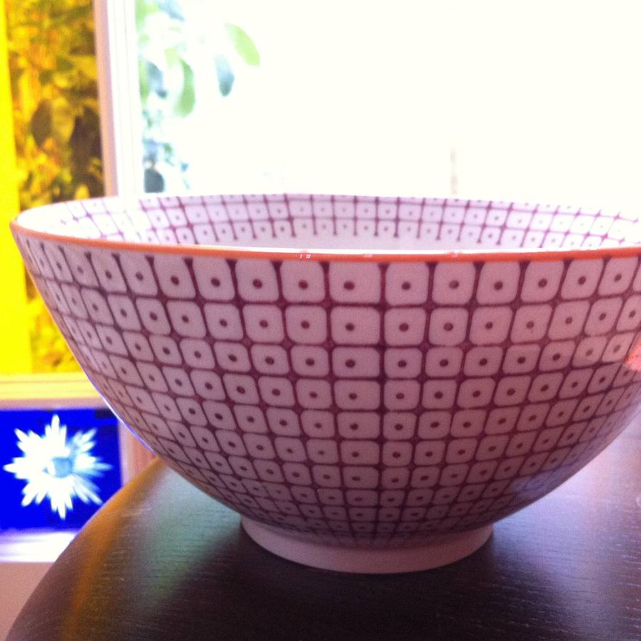 handpainted porcelain serving bowl by the forest & co