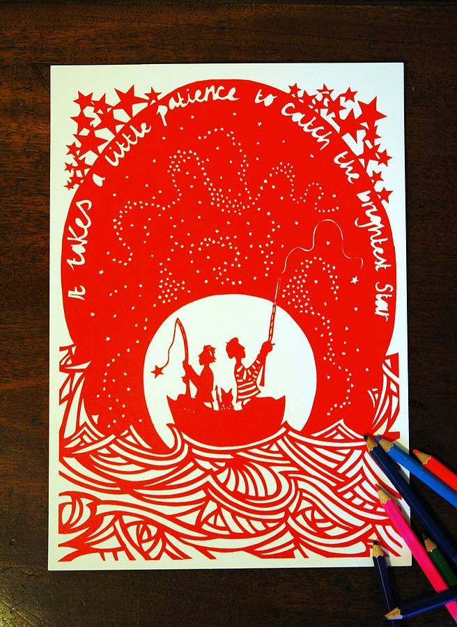 bright star screen print by two for joy