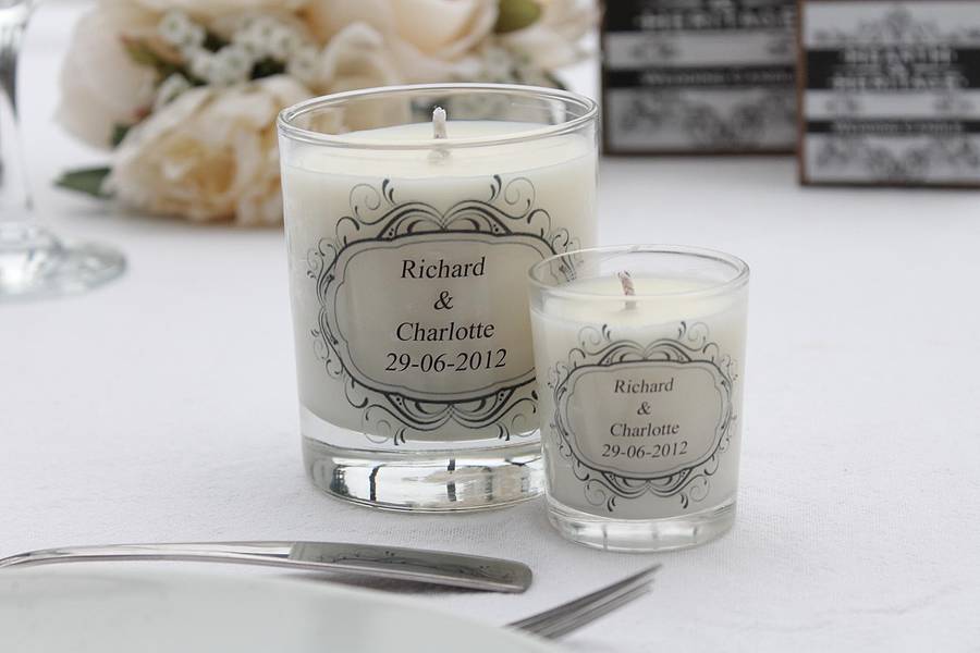 Scented wedding candles