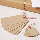 pack of 10 brown gift tags by sophia victoria joy etc | notonthehighstreet.com