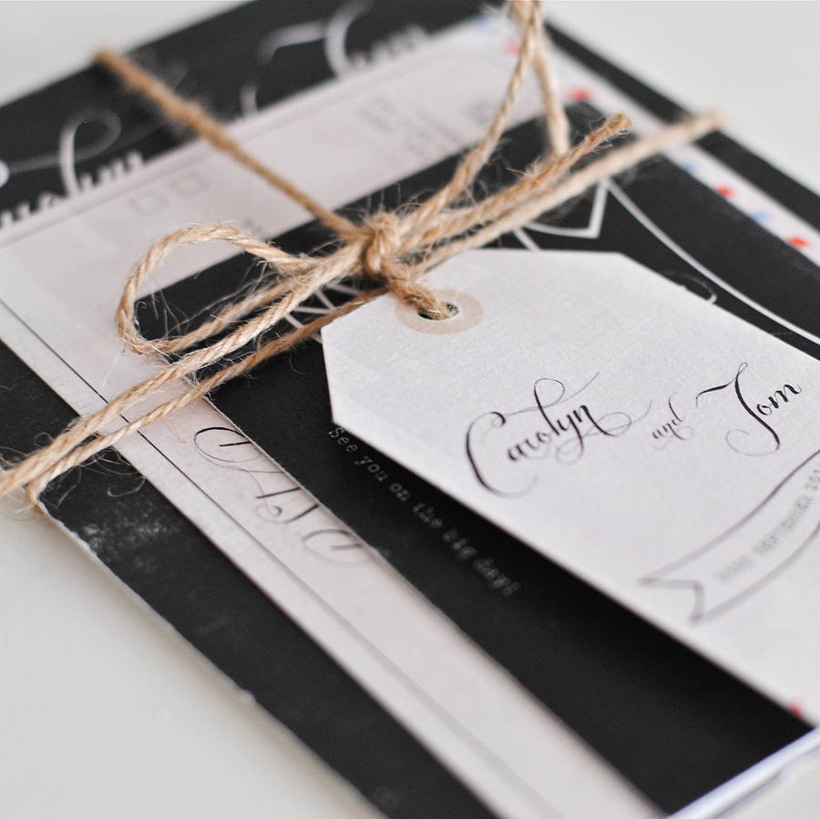 vintage post wedding invitations by paper dates
