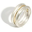 double band diamond ring by shona jewellery | notonthehighstreet.com