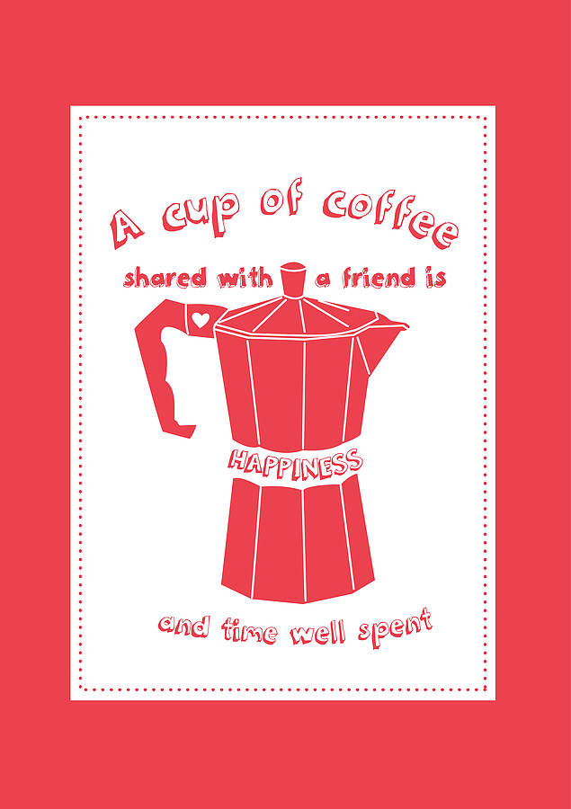 'coffee happiness' graphic print by wink design