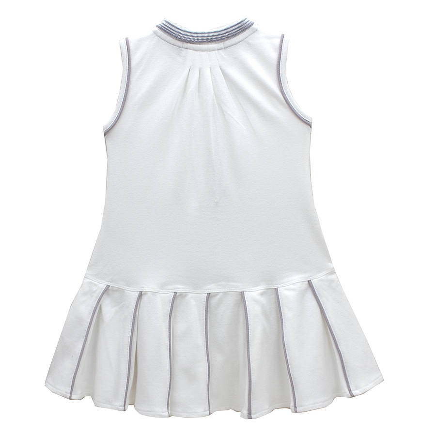 french girl's tennis dress with pleated skirt by chateau de sable