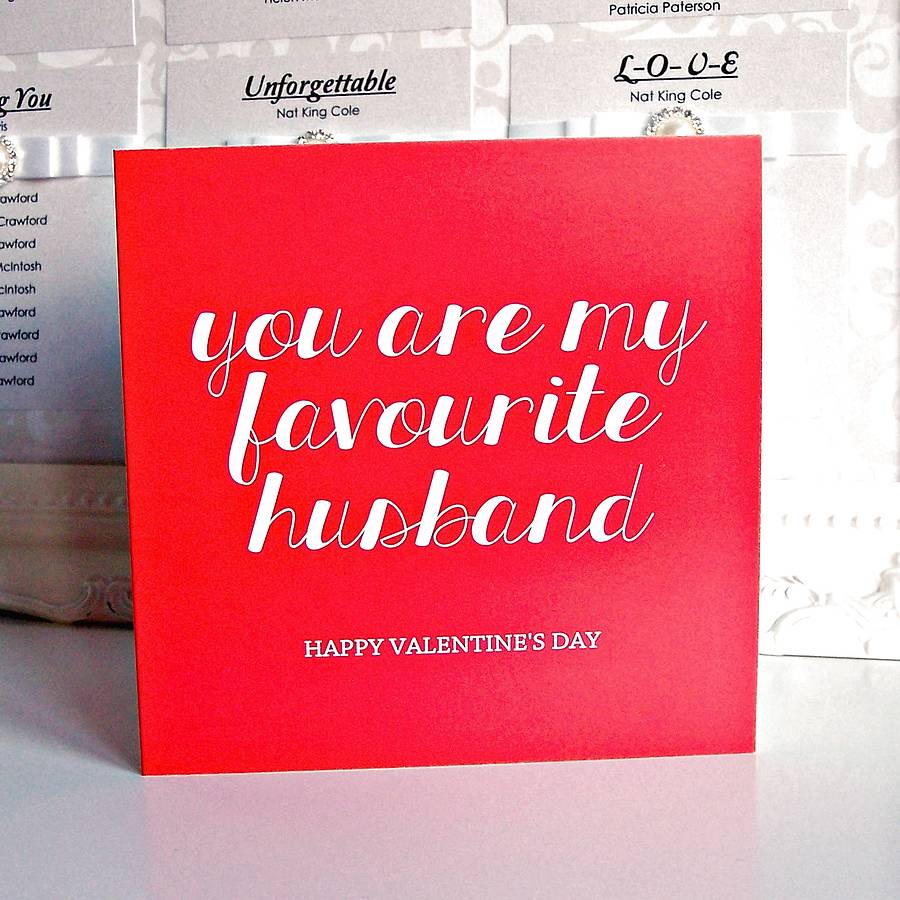 You Are My Favourite Husband Wife Card By Oli And Zo