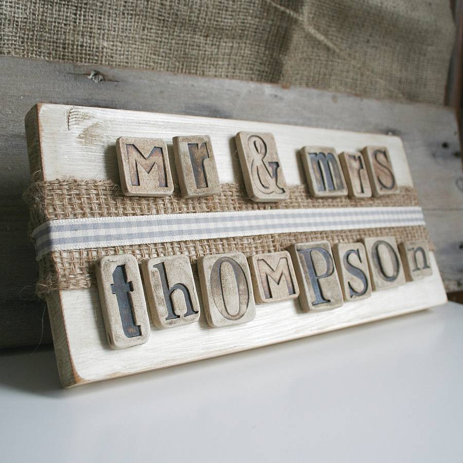 personalised 'mr and mrs…' wedding sign by cherry pie lane personalised 'mr and mrs…' wedding sign by cherry pie lane