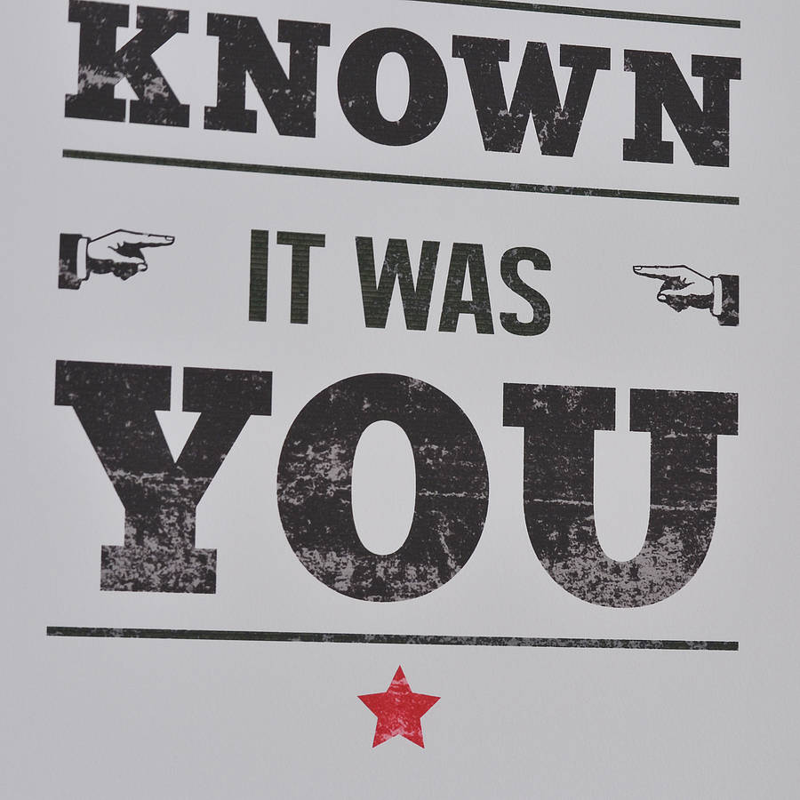 personalised 'i have always known' print by oakdene designs