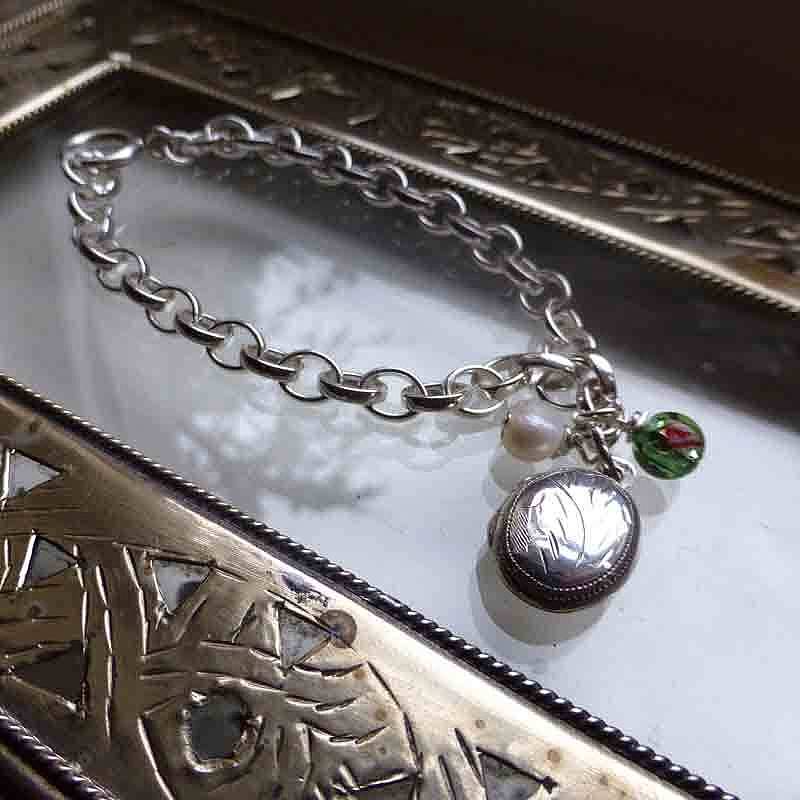 vintage locket bracelet by lime tree design | notonthehighstreet.com