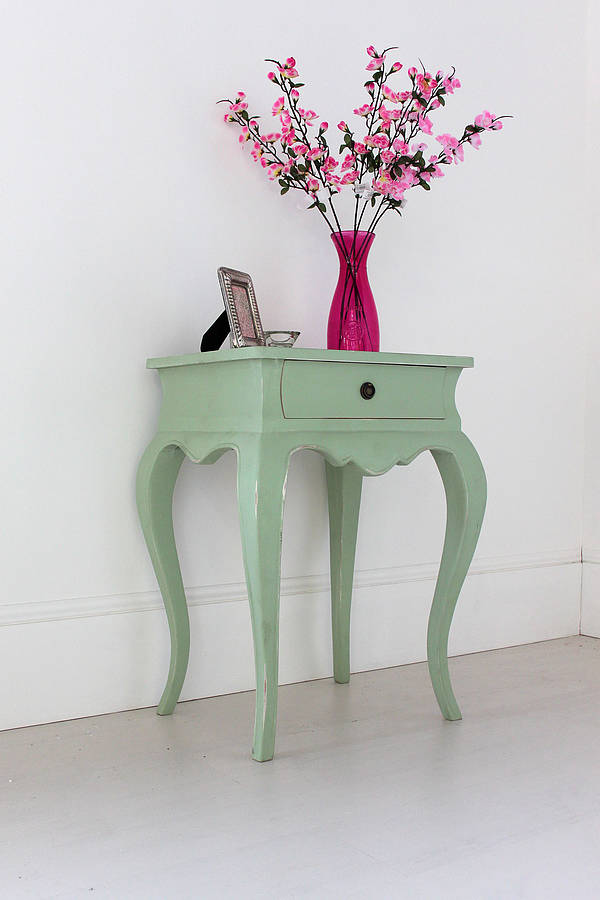 vintage green french bedside table by out there interiors