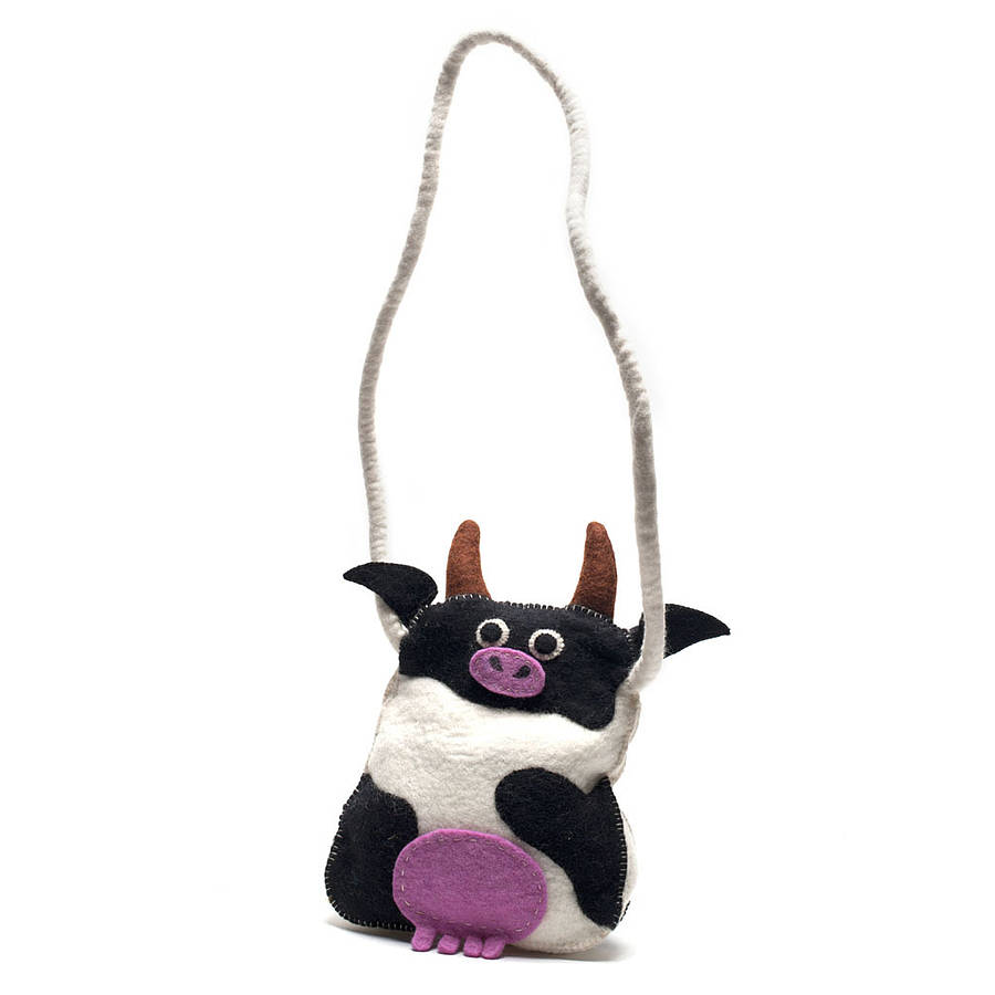 cow plush bag