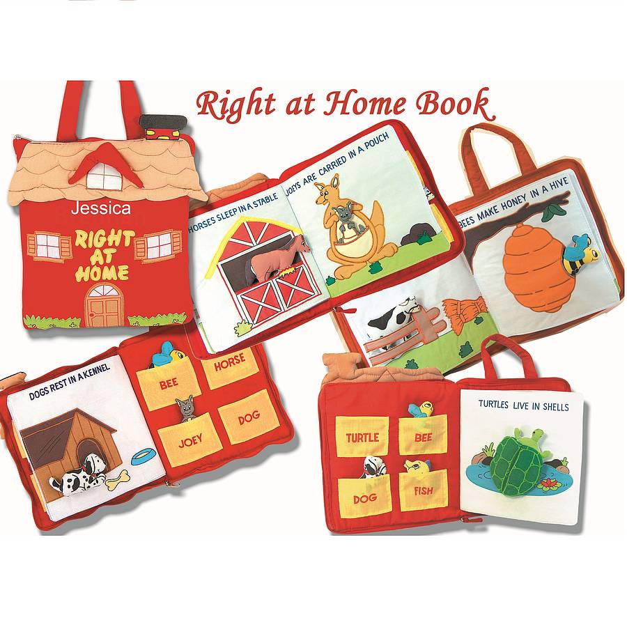 right at home personalised fabric book by jolly fine