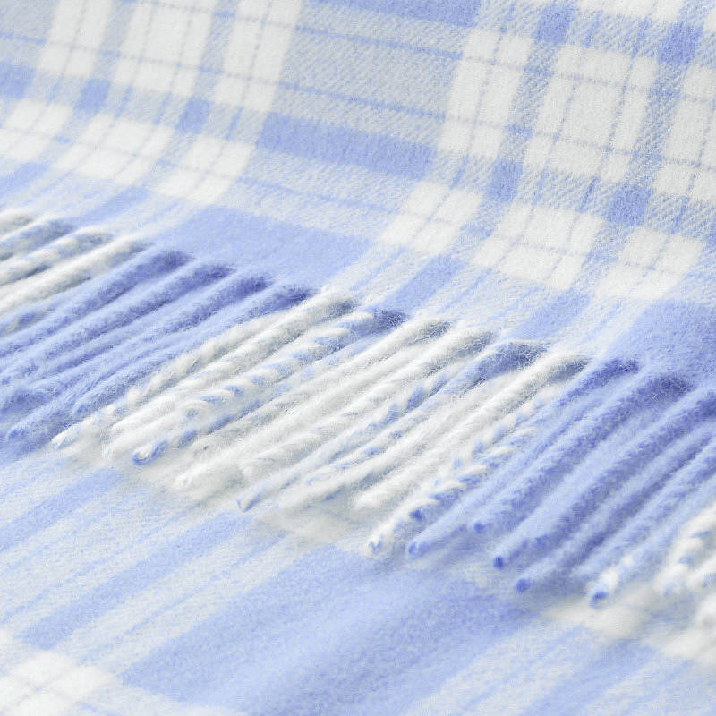 check design wool baby blanket by the wool room