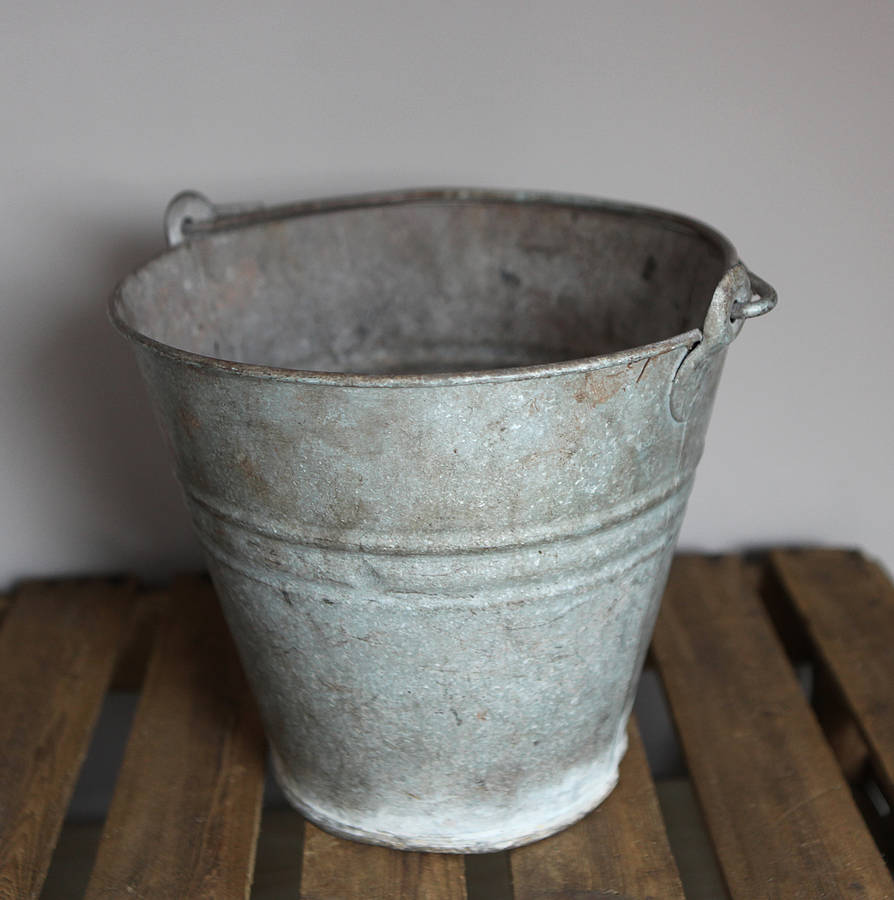 vintage metal bucket by homestead store
