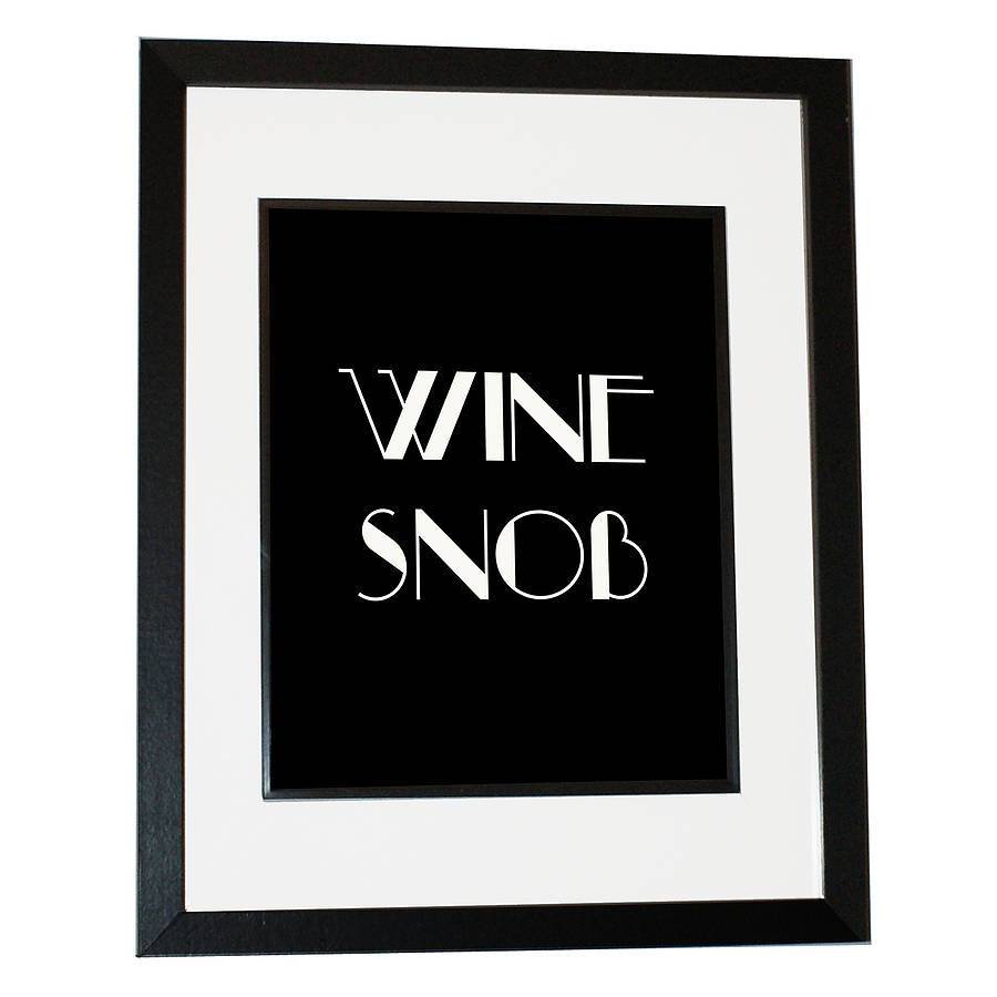 'wine snob' personalised print by ciliegia designs