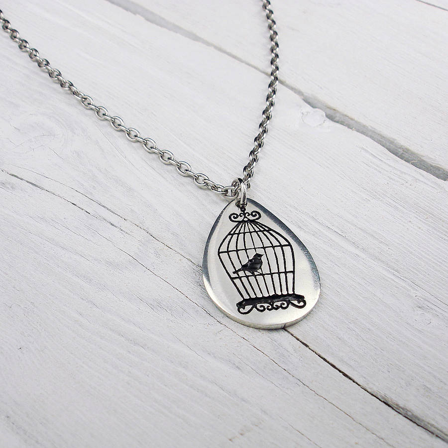 bird cage chain necklace by very beryl