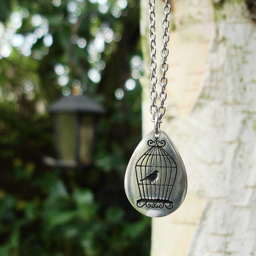 bird cage chain necklace by very beryl