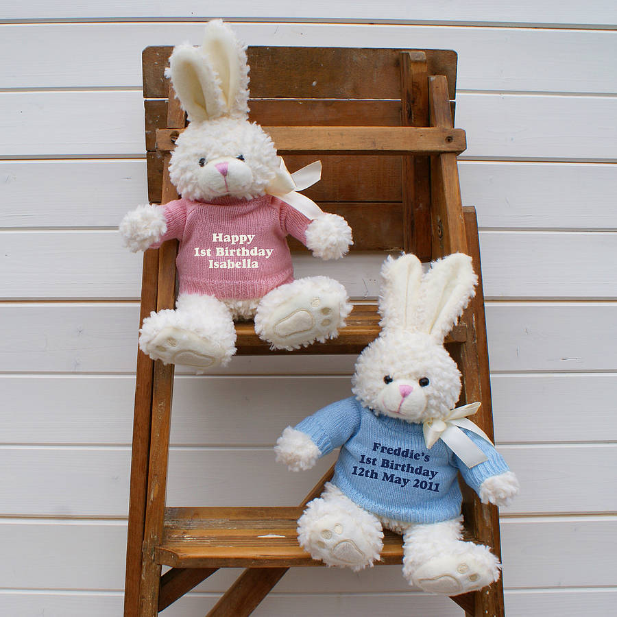 personalised bunny teddy