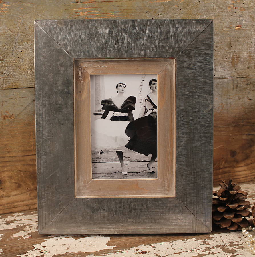 calgary wood and metal photo frame by möa design
