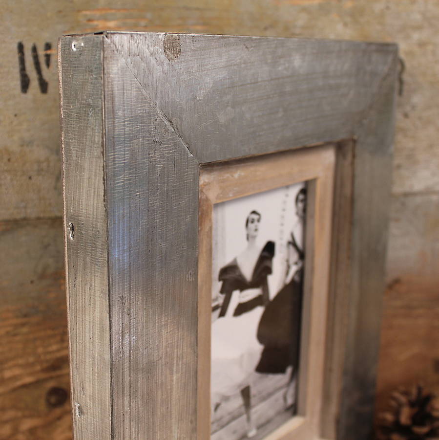 calgary wood and metal photo frame by möa design