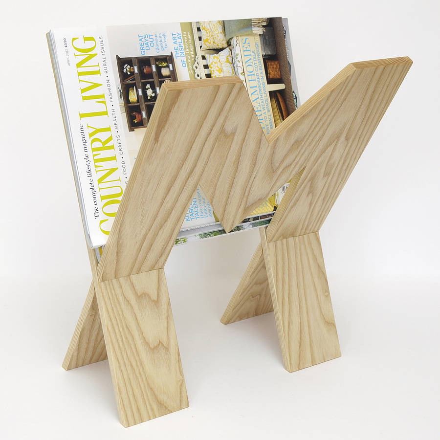 wooden magazine rack by cairn wood design 