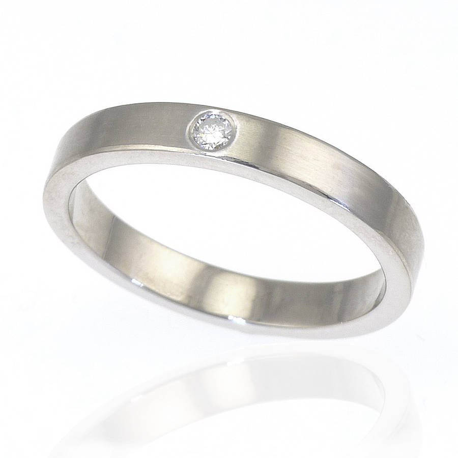 diamond wedding ring in sterling silver by lilia nash jewellery