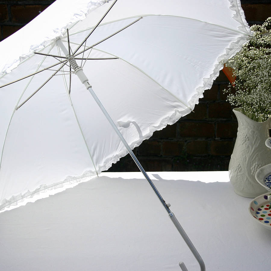 ruffle wedding umbrella by the brolly shop