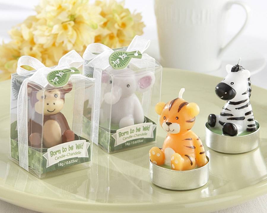 set of four 'born to be wild' animal candles by oli & zo