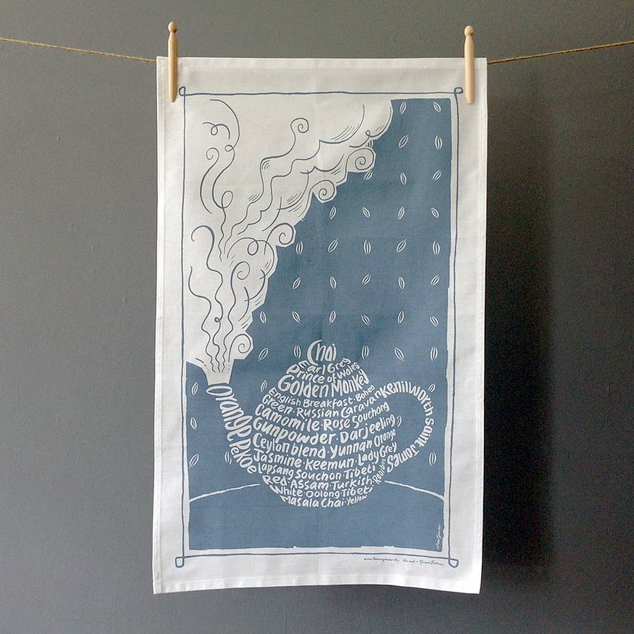 teapot tea towel by have a gander