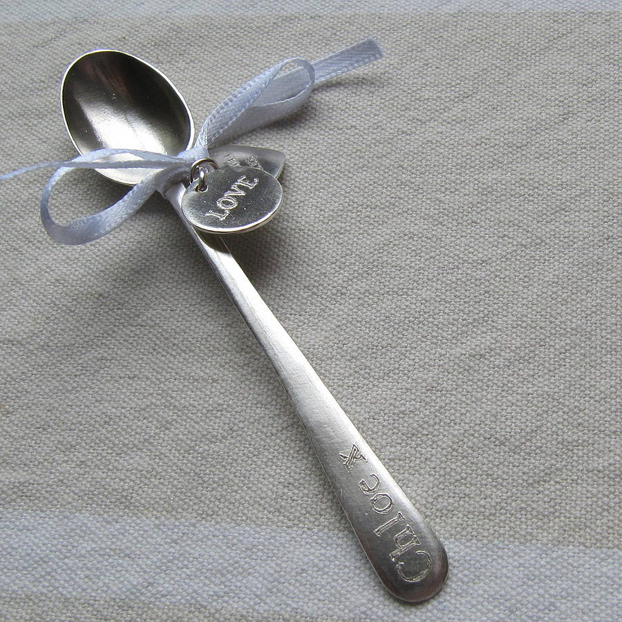 silver baby spoon by gracie collins