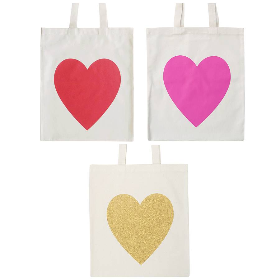 heart tote bag by alphabet bags | 0