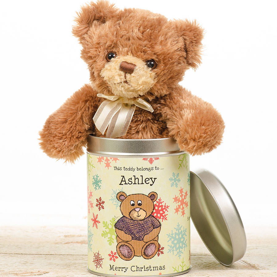 personalised christening bear