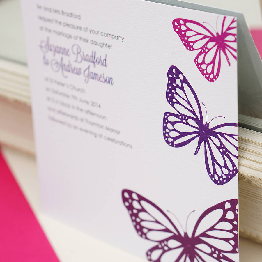 Butterfly invitations for wedding