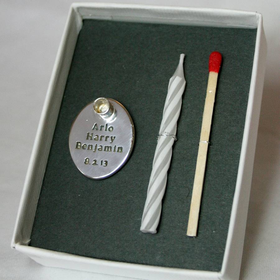 silver oval birthday candle holder by neatly does it silver