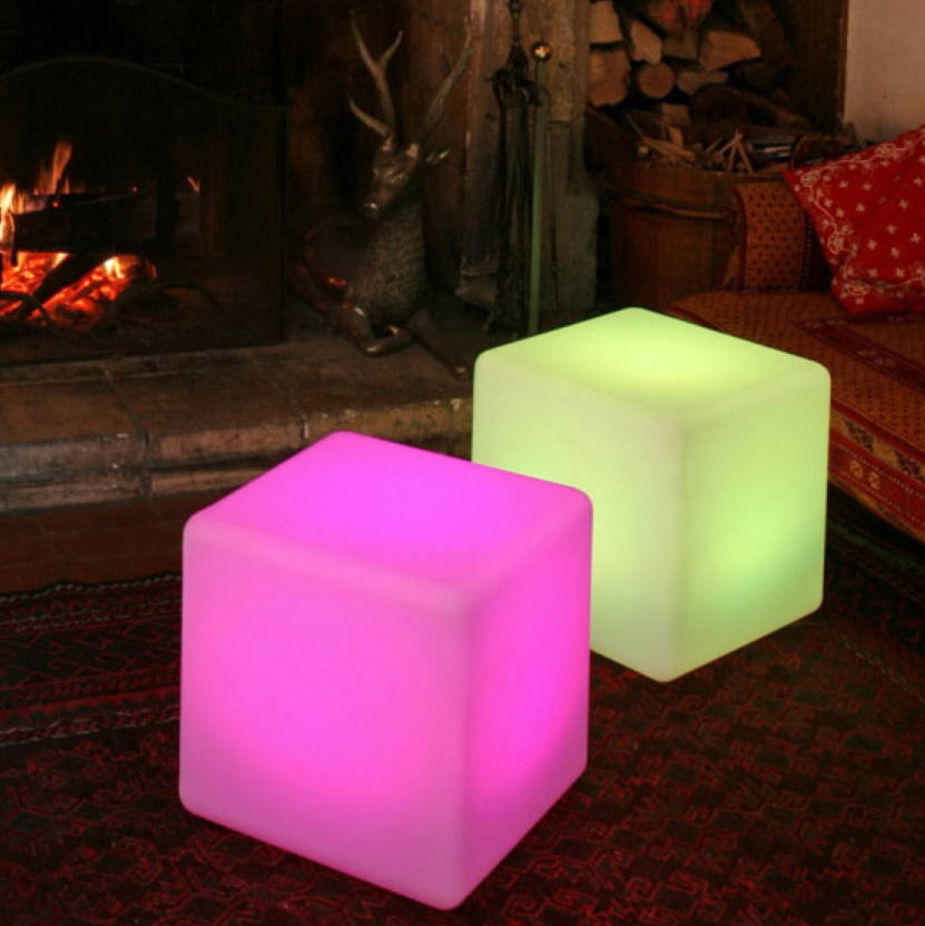 colour changing outdoor light cube by jusi colour | notonthehighstreet.com