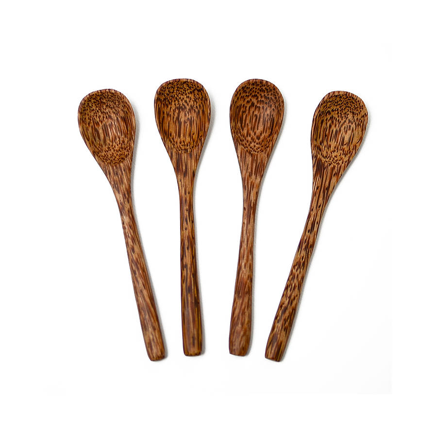 set of four coco wood teaspoons by nom living