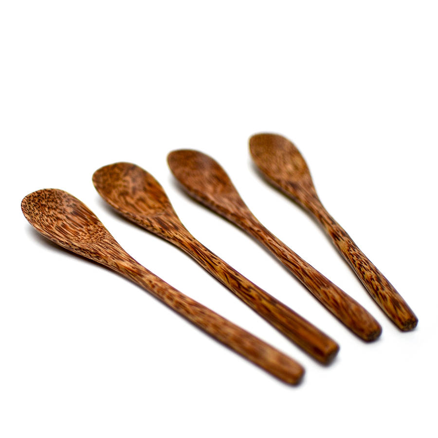 set of four coco wood teaspoons by nom living