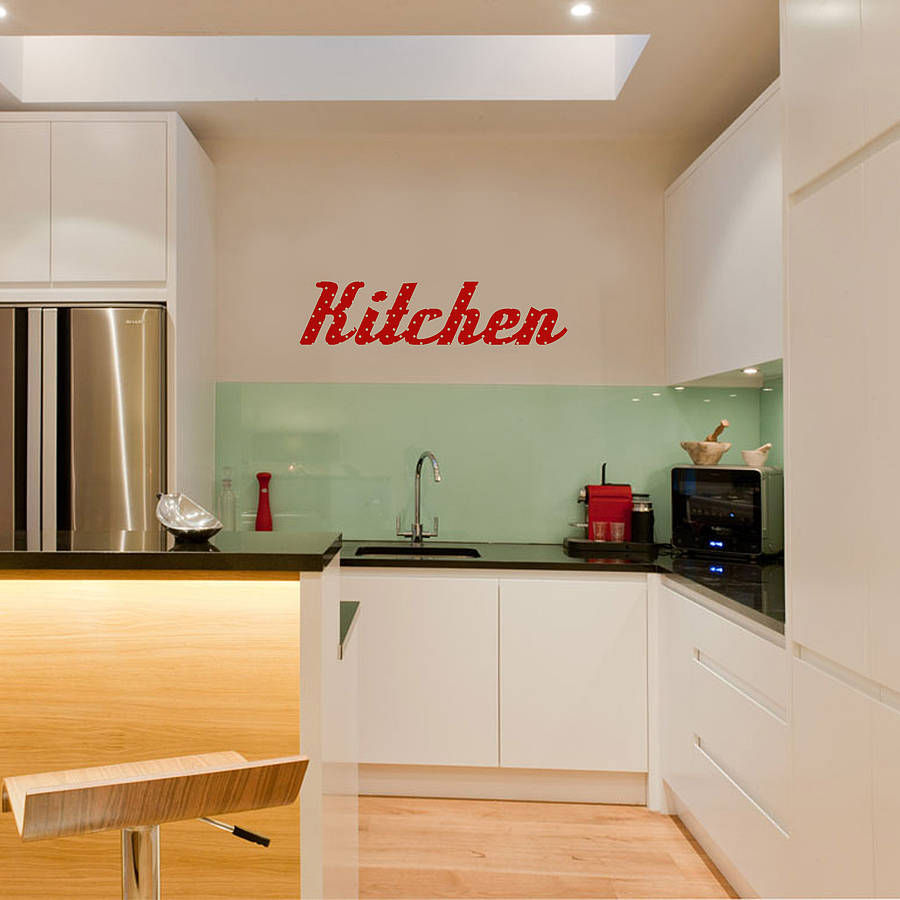 'kitchen' retro vinyl wall sticker by oakdene designs