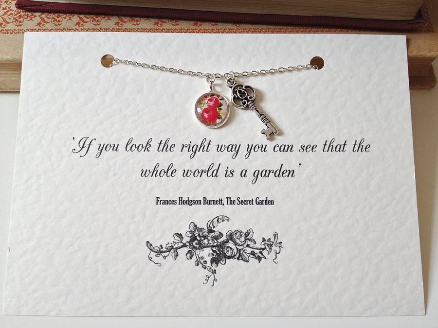 the secret garden key necklace by literary emporium