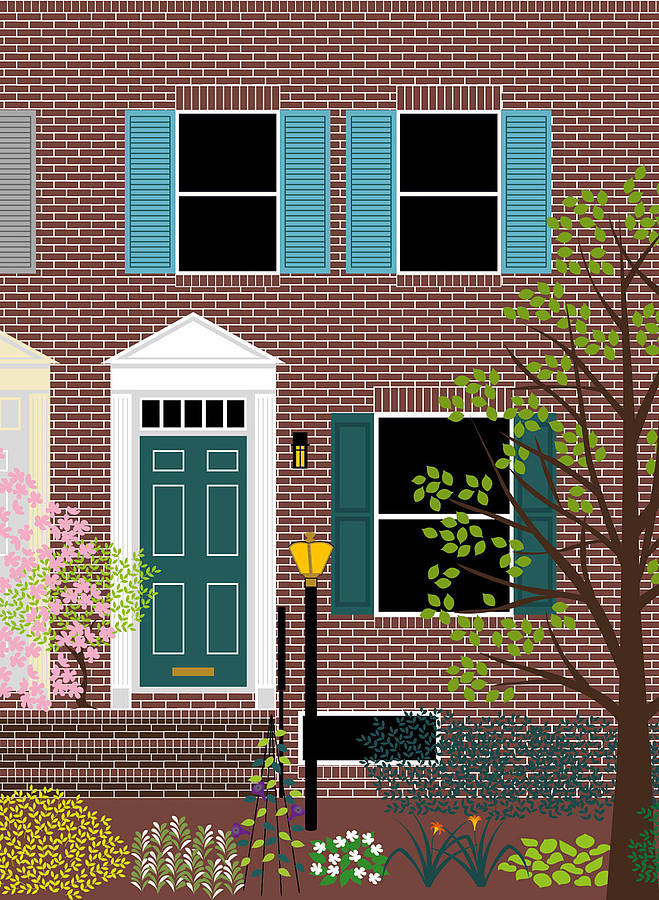 personalised digital house portrait by natalie singh