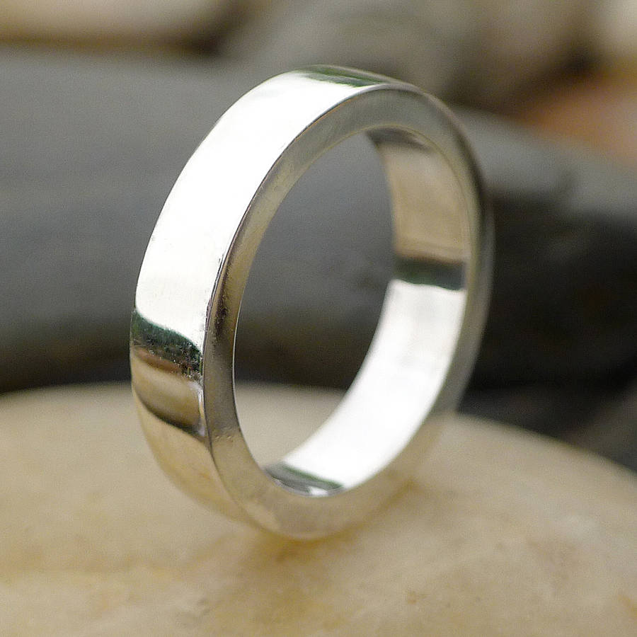 mens chunky silver ring by lilia nash jewellery