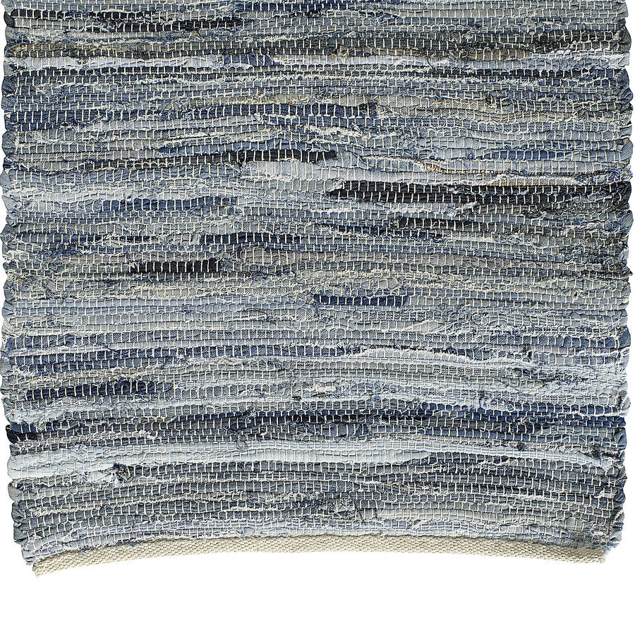denim rag rug by bell & blue