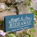 'welcome to my garden' engraved slate sign by winning works