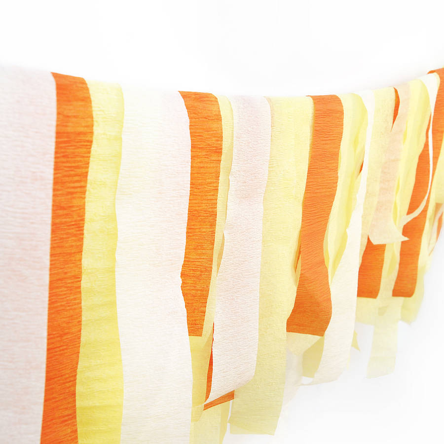 set of three crepe paper streamers by peach blossom