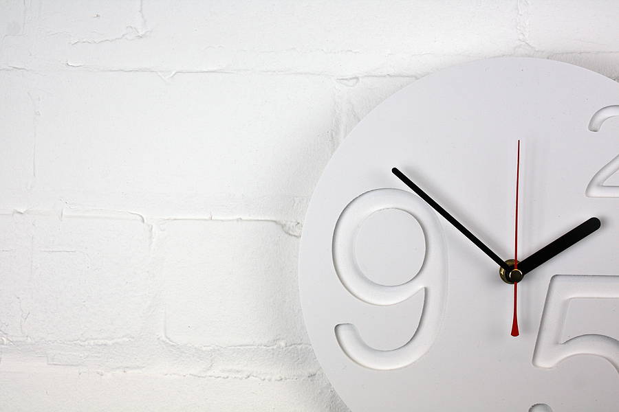 nine2 five zero clock modern wall clock by jollysmith