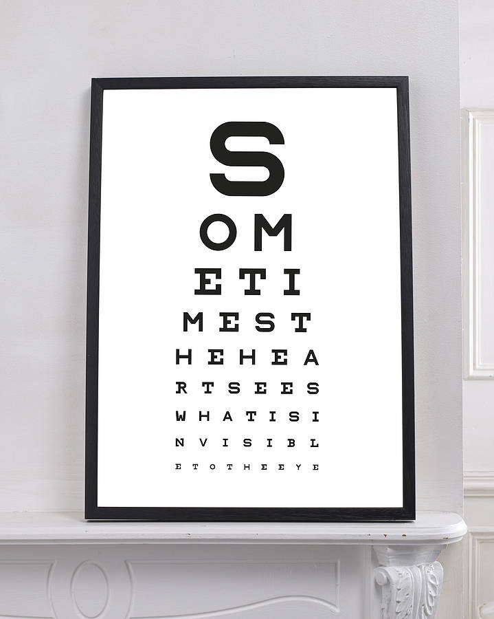 personalised eye chart fine art print by magnolia box Eye Chart Art